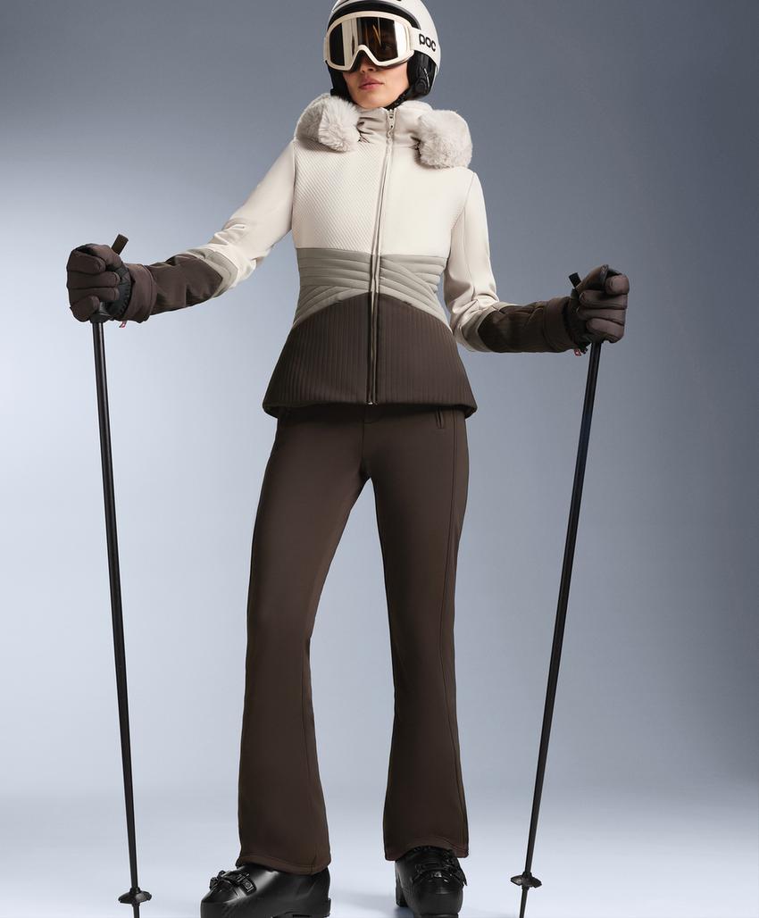 Приталенная водостойкая лыжная куртка Primaloft® SKI с цветными вставками