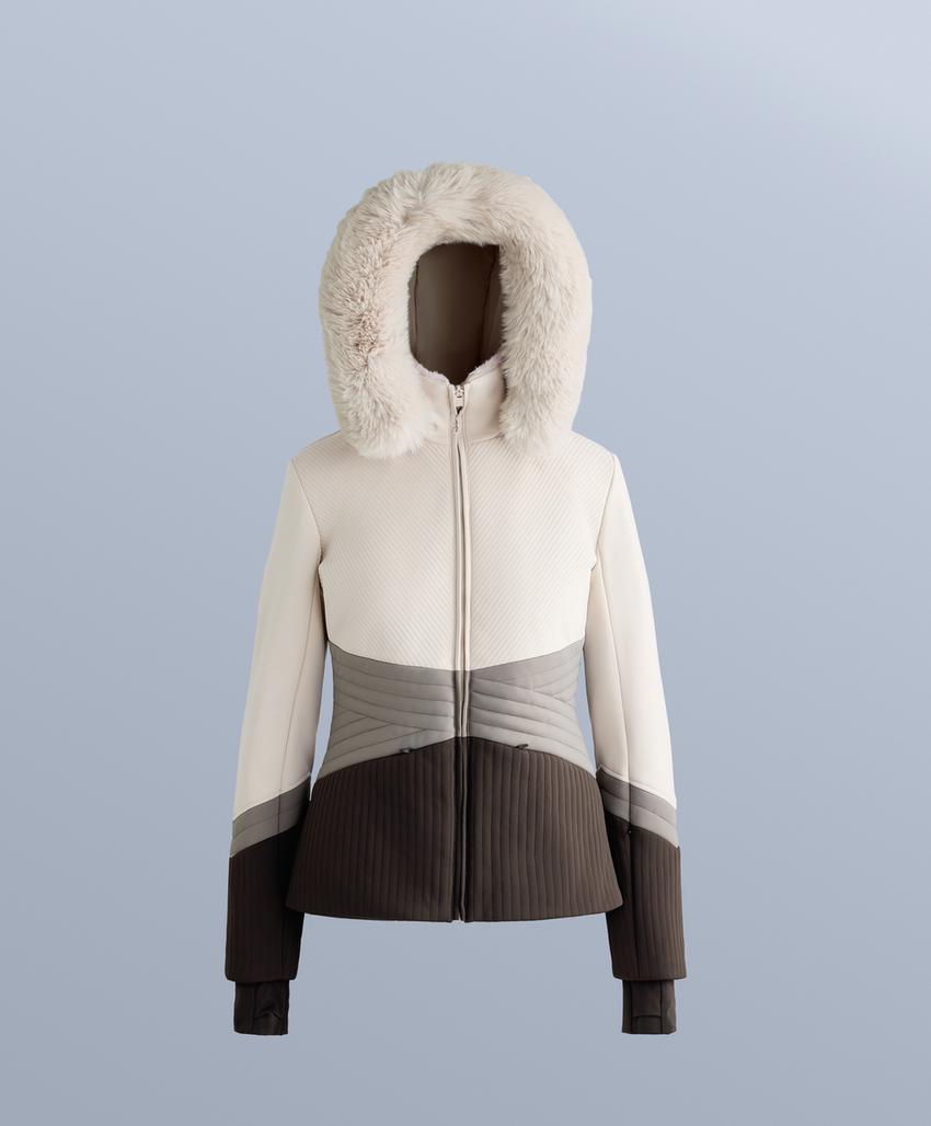 Приталенная водостойкая лыжная куртка Primaloft® SKI с цветными вставками