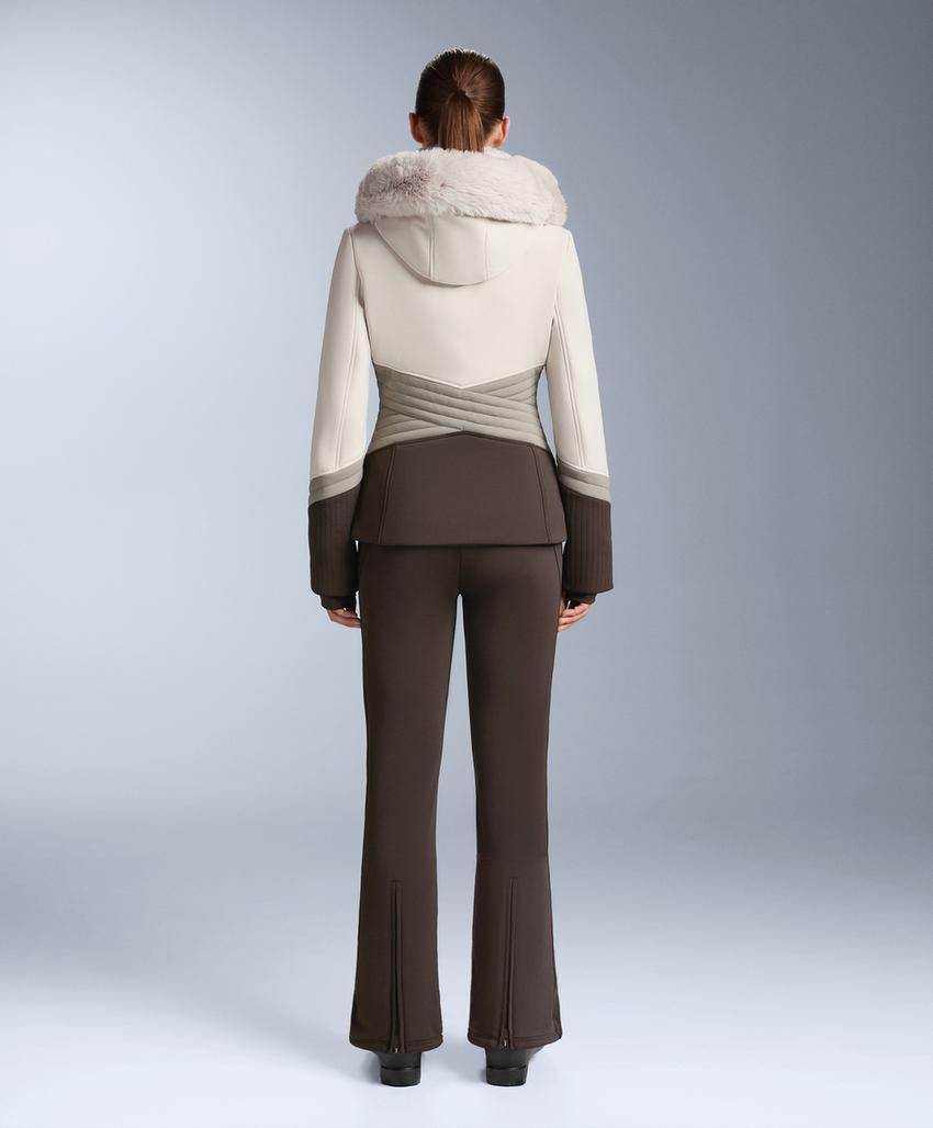 Приталенная водостойкая лыжная куртка Primaloft® SKI с цветными вставками