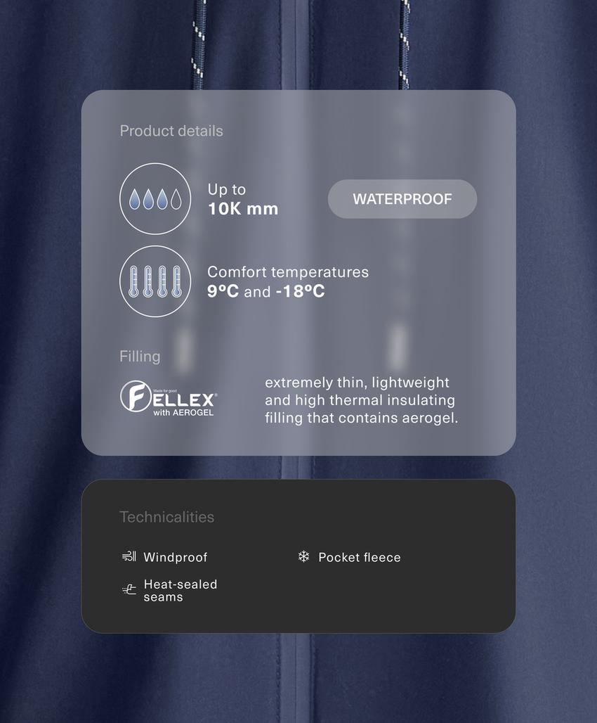 Утепленная куртка fellex® aerogel 10k с водонепроницаемым покрытием