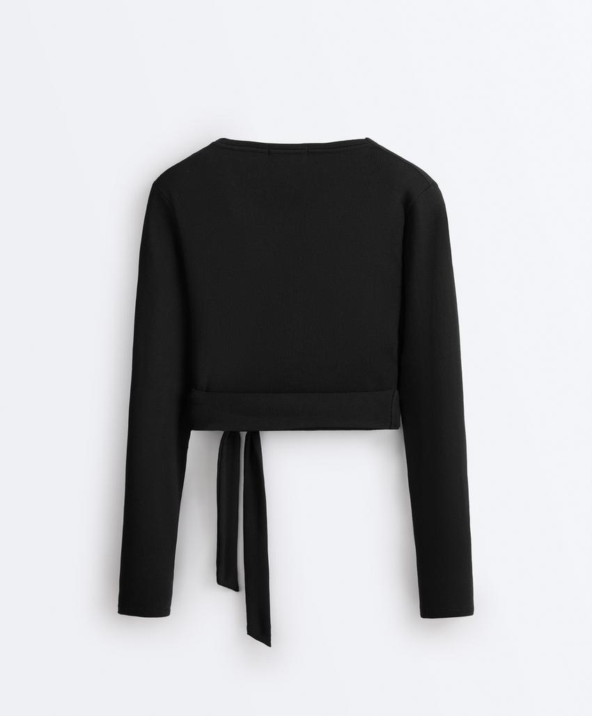 Футболка из смесового хлопка с завязками