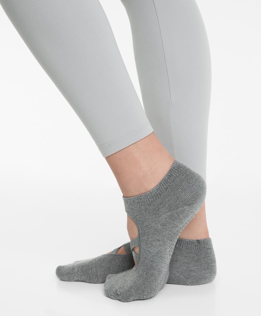 2 пары носков для йоги и пилатес из хлопкового смесового материала с перекрестными ремешками