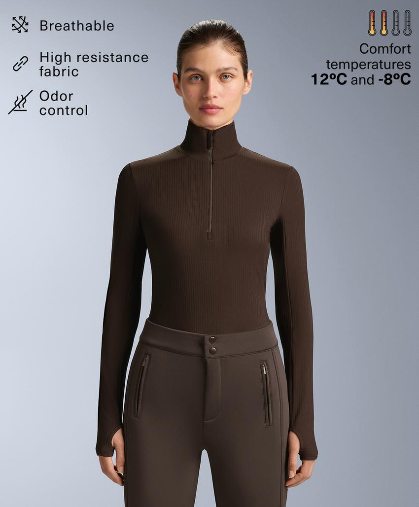 Thermal base layer rib T-shirt