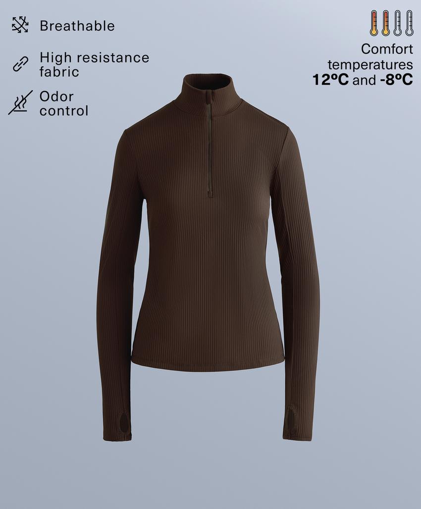 Thermal base layer rib T-shirt