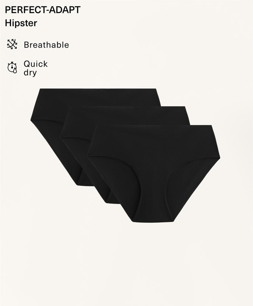 Три невидимых классических трусиков из полиамидного микса