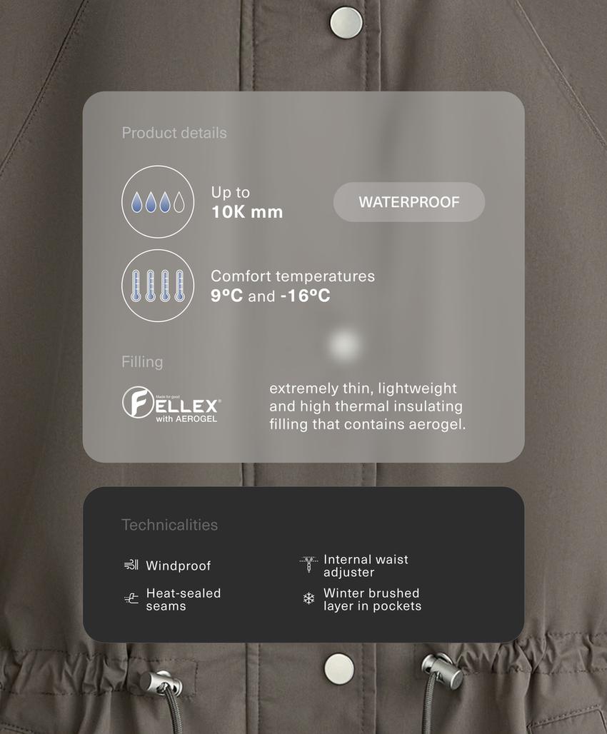 Куртка с утеплителем из водонепроницаемого материала fellex® aerogel 10k