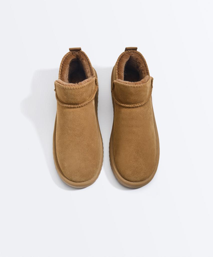 Кожаные ботильоны