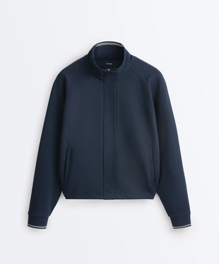 Куртка пике из хлопка с контрастным PIPING- Заказать в России