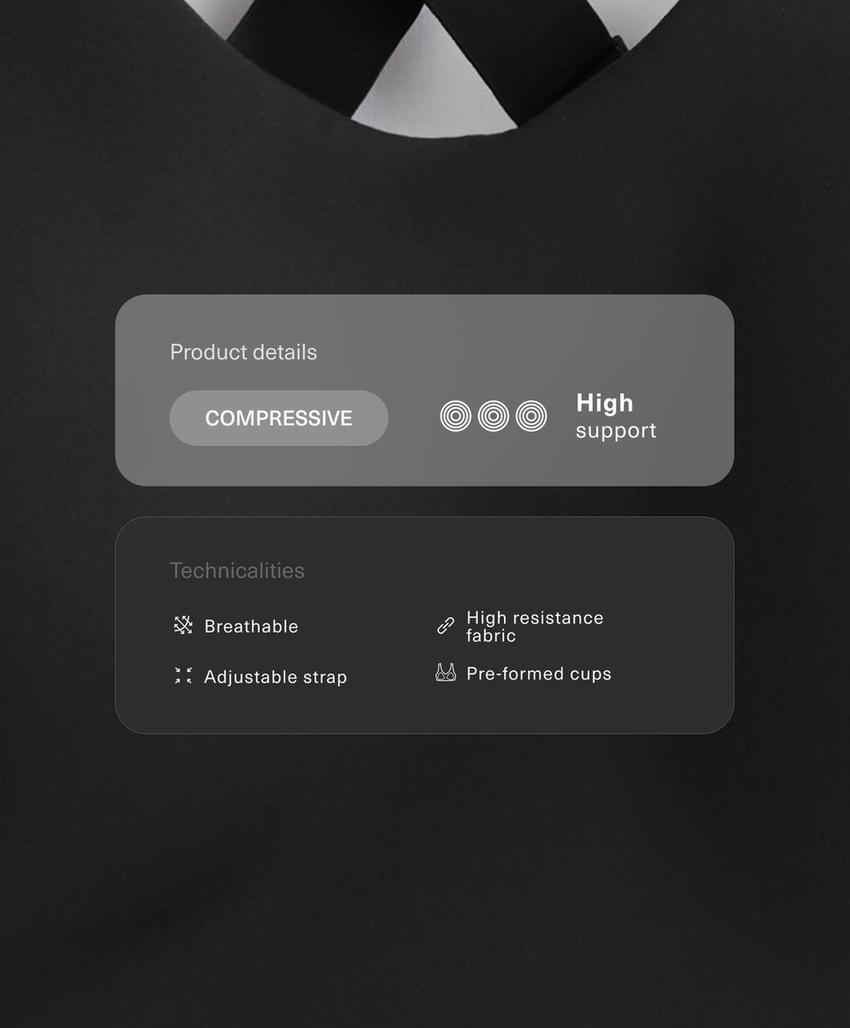 Компрессионный спортивный топ с крестообразной спинкой и плотной поддержкой