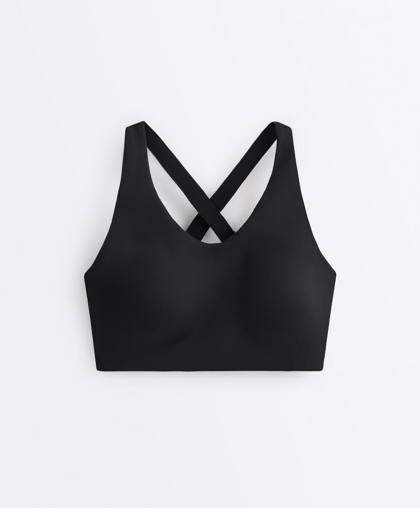 Компрессионный спортивный топ с крестообразной спинкой и плотной поддержкой