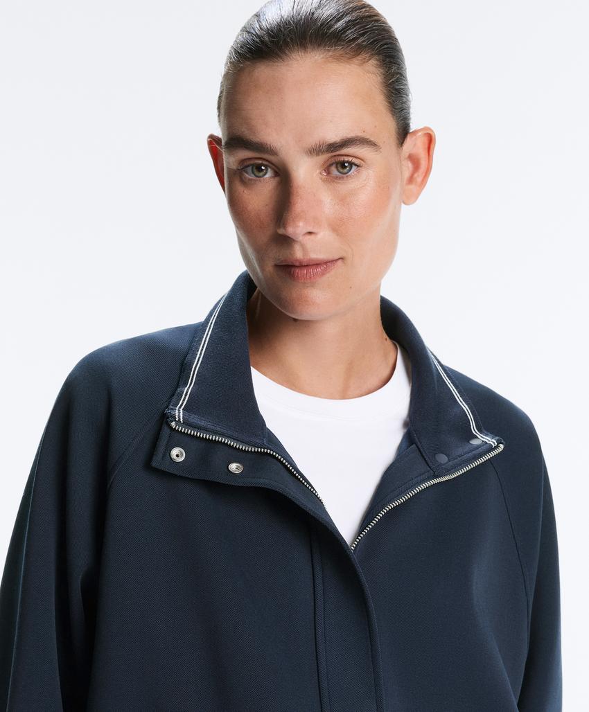 Пике с курткой с контрастной отделкой из хлопка