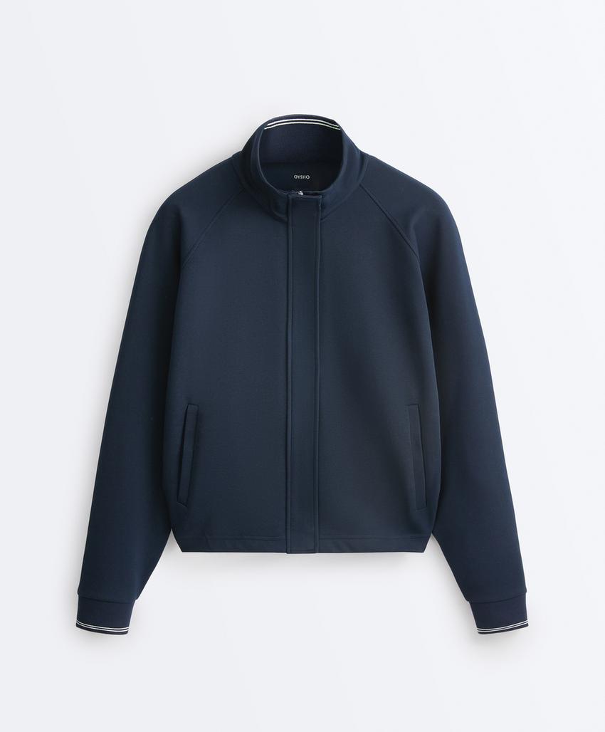 Пике с курткой с контрастной отделкой из хлопка