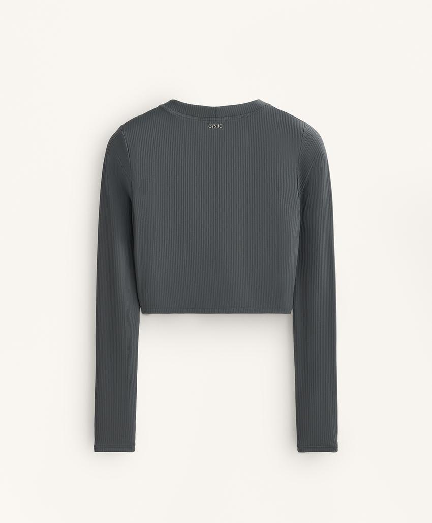 Футболка с длинным рукавом из ребристого материала comfortlux