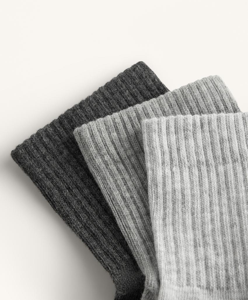 3 пары спортивных носков-квартала из хлопкового микса