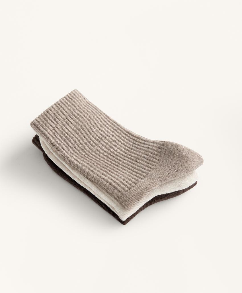 Набор из 3 пар классических носков из смесового хлопка