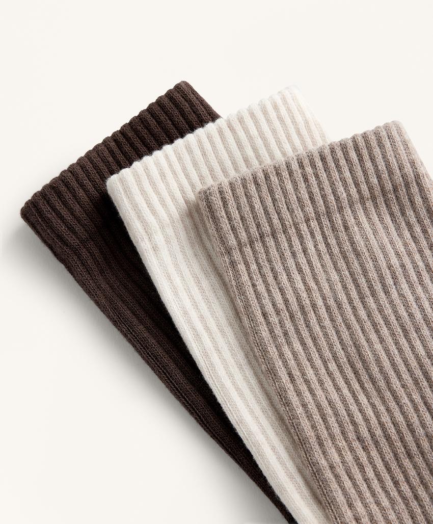 Набор из 3 пар классических носков из смесового хлопка