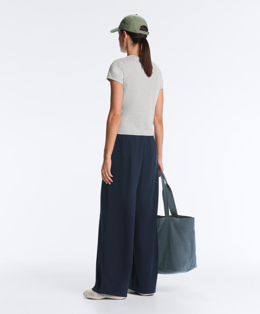 Футболка Rib Fit из смесового хлопка