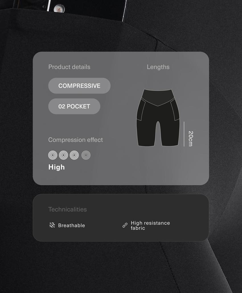 Леггинсы для велосипеда высокой посадки с карманом 20 см