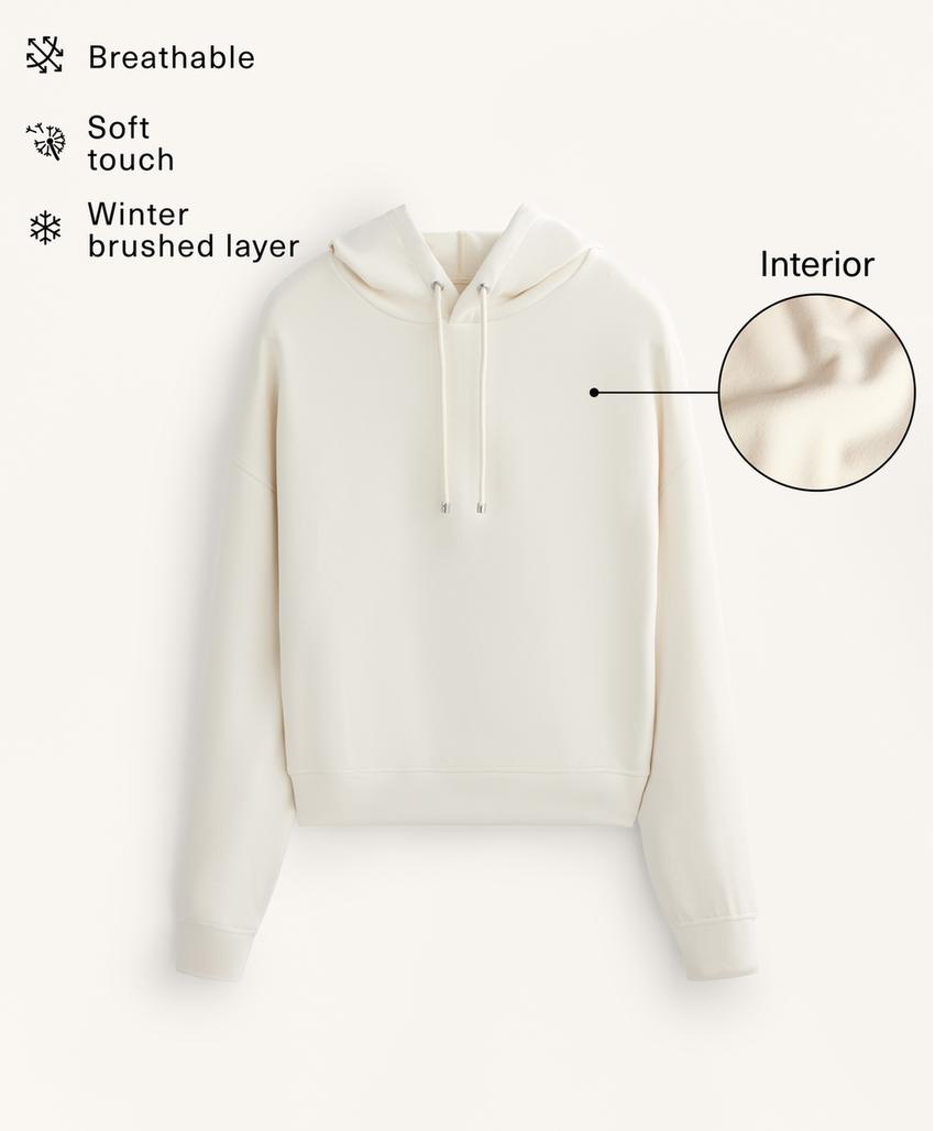 Худи прямого кроя из мягкого модала