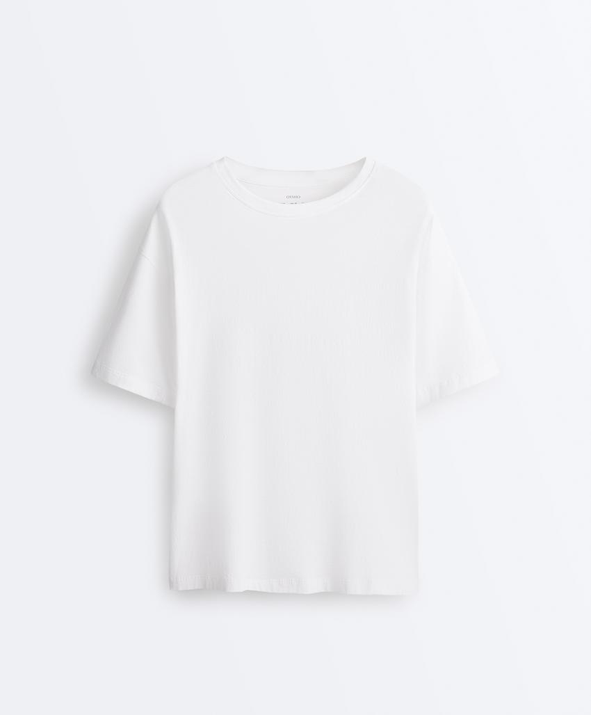 Футболка с короткими рукавами из хлопкового смеси