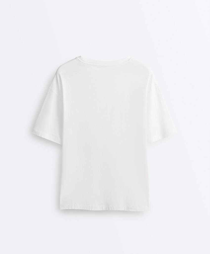 Футболка с короткими рукавами из хлопкового смеси