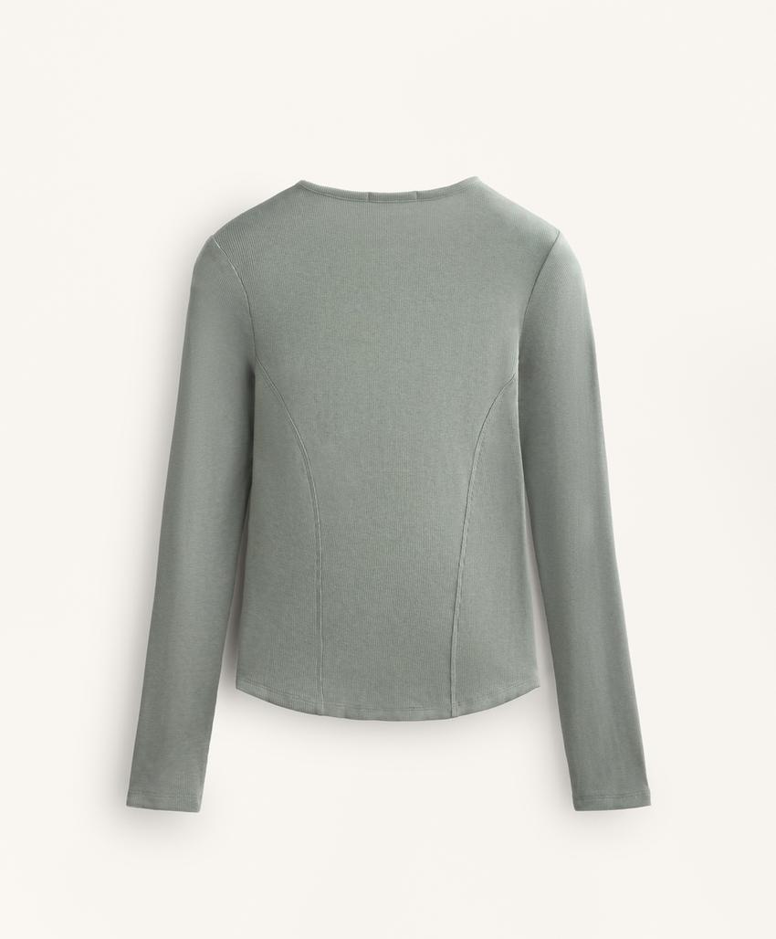 Футболка Rib с длинными рукавами, хлопком и модалом