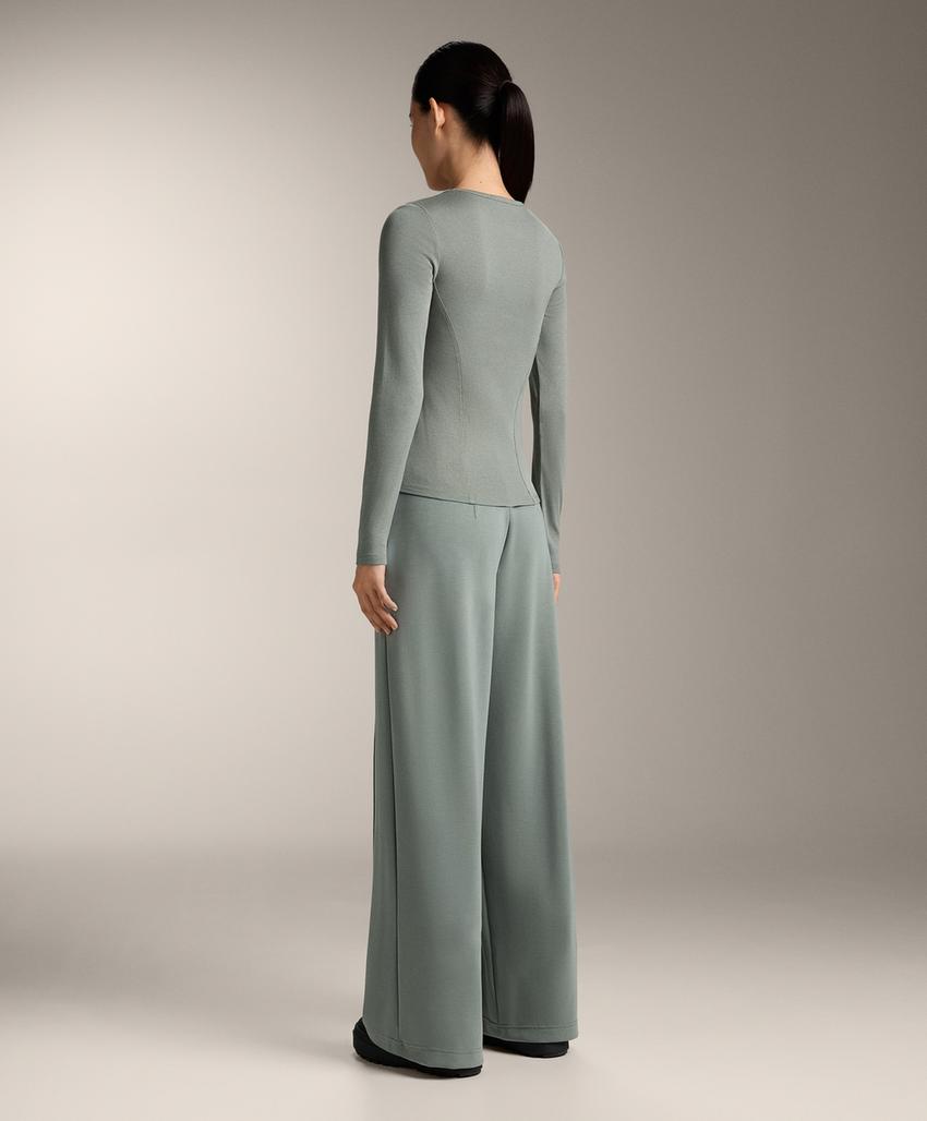 Футболка Rib с длинными рукавами, хлопком и модалом