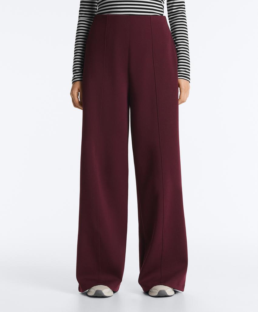 Пижамные брюки из хлопка с высокой посадкой