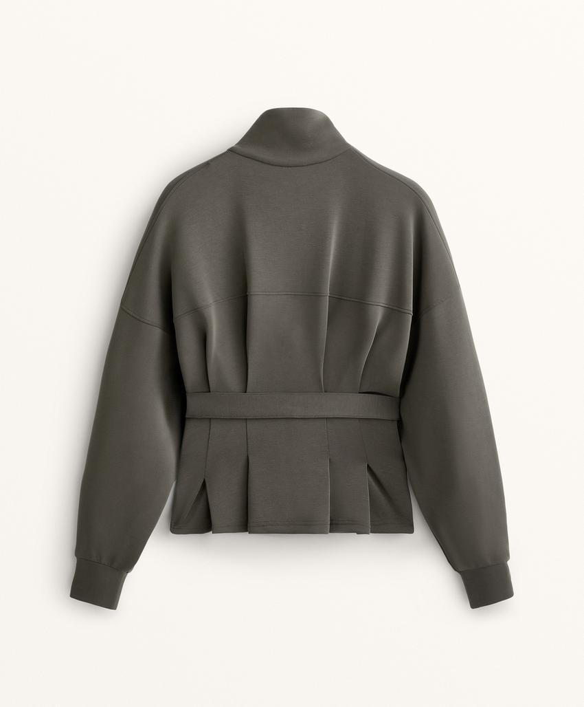 Пиджак из мягкого модала с поясом