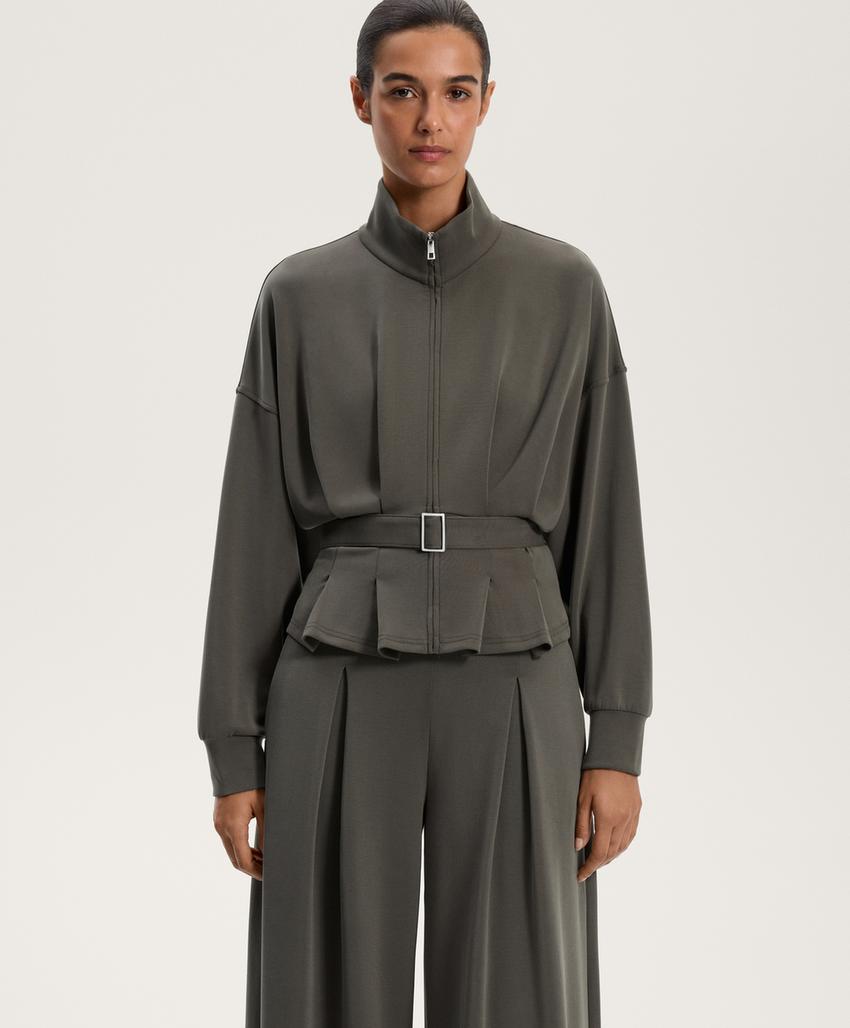 Пиджак из мягкого модала с поясом