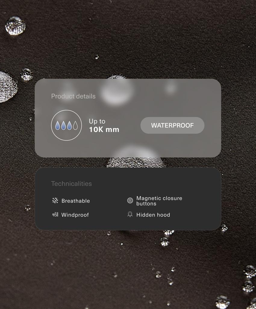 Длинный экстра легкий пуховик с водонепроницаемой тканью 10k