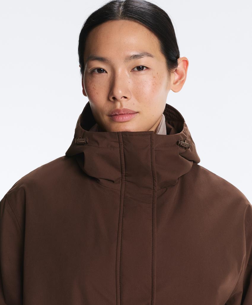 Длинный стеганый пуховик с водонепроницаемой тканью fellex® с aerogel