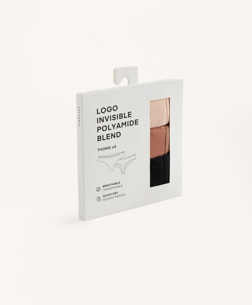 Трусы-стринги с логотипом из смеси полиамида