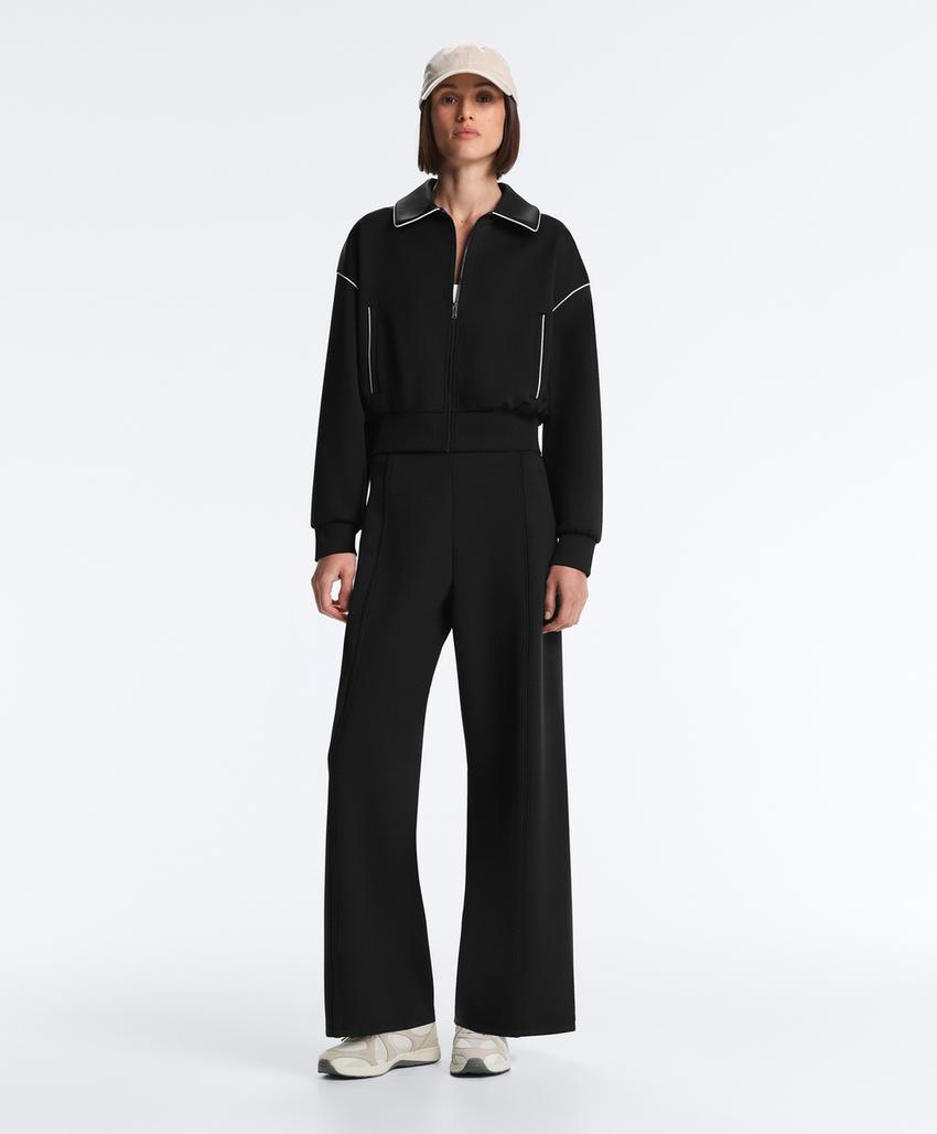 Куртка с эффектом неопрена и Piping