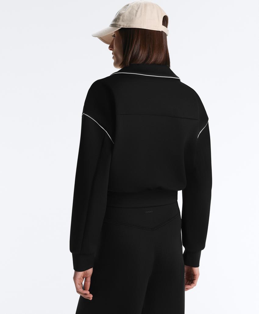 Куртка с эффектом неопрена и Piping