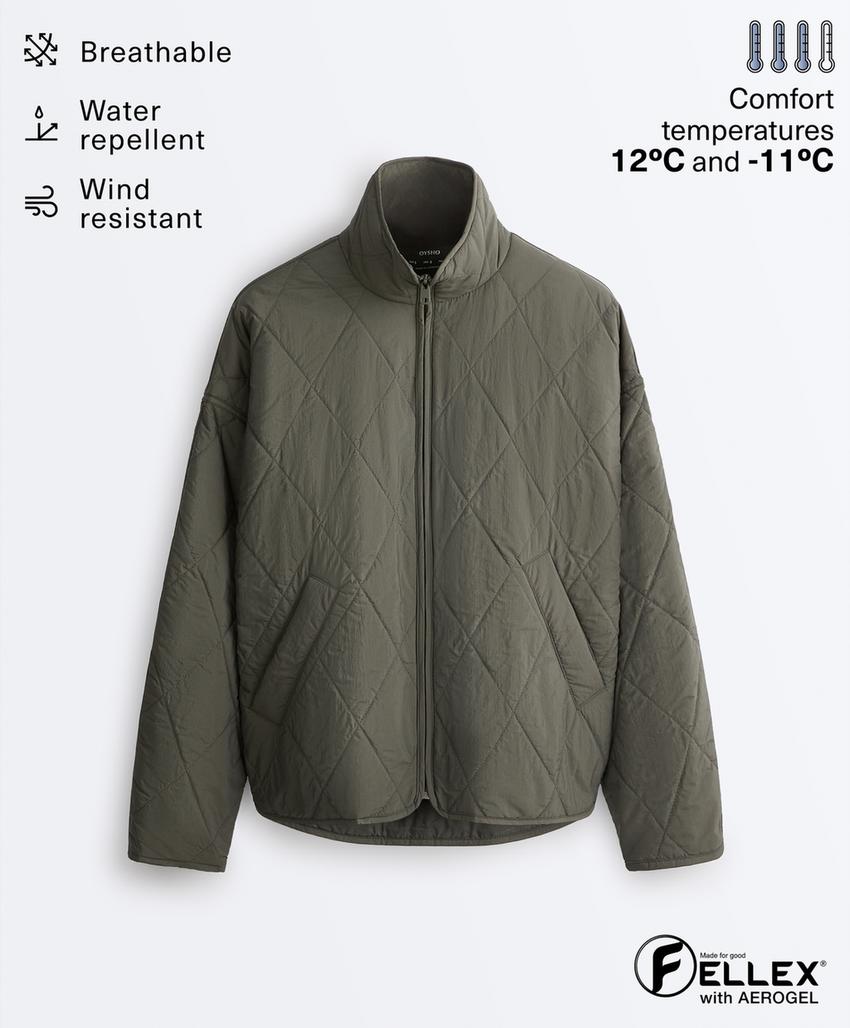 Водоотталкивающий стеганый пуховик с наполнителем из аэрогеля fellex®