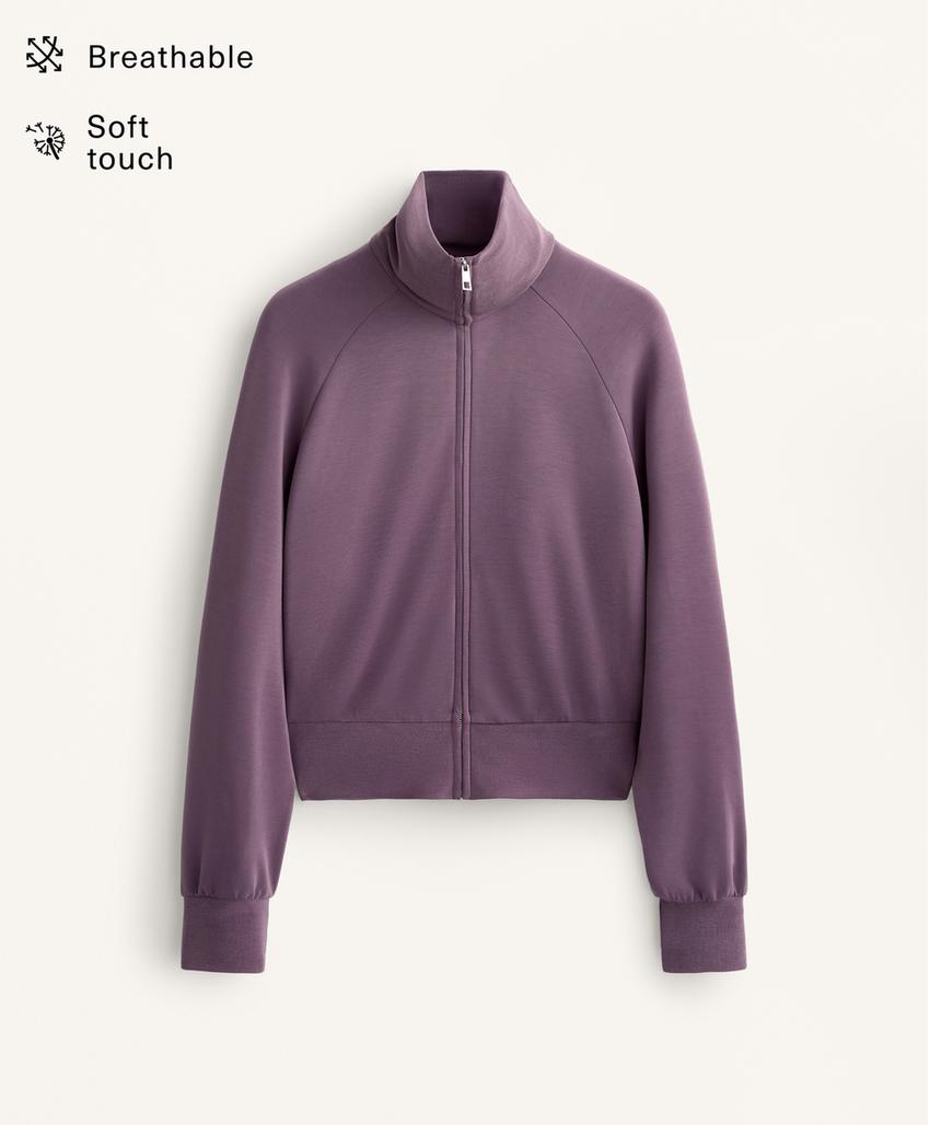 Жакет с высоким воротником и приталенной талией из мягкого модала