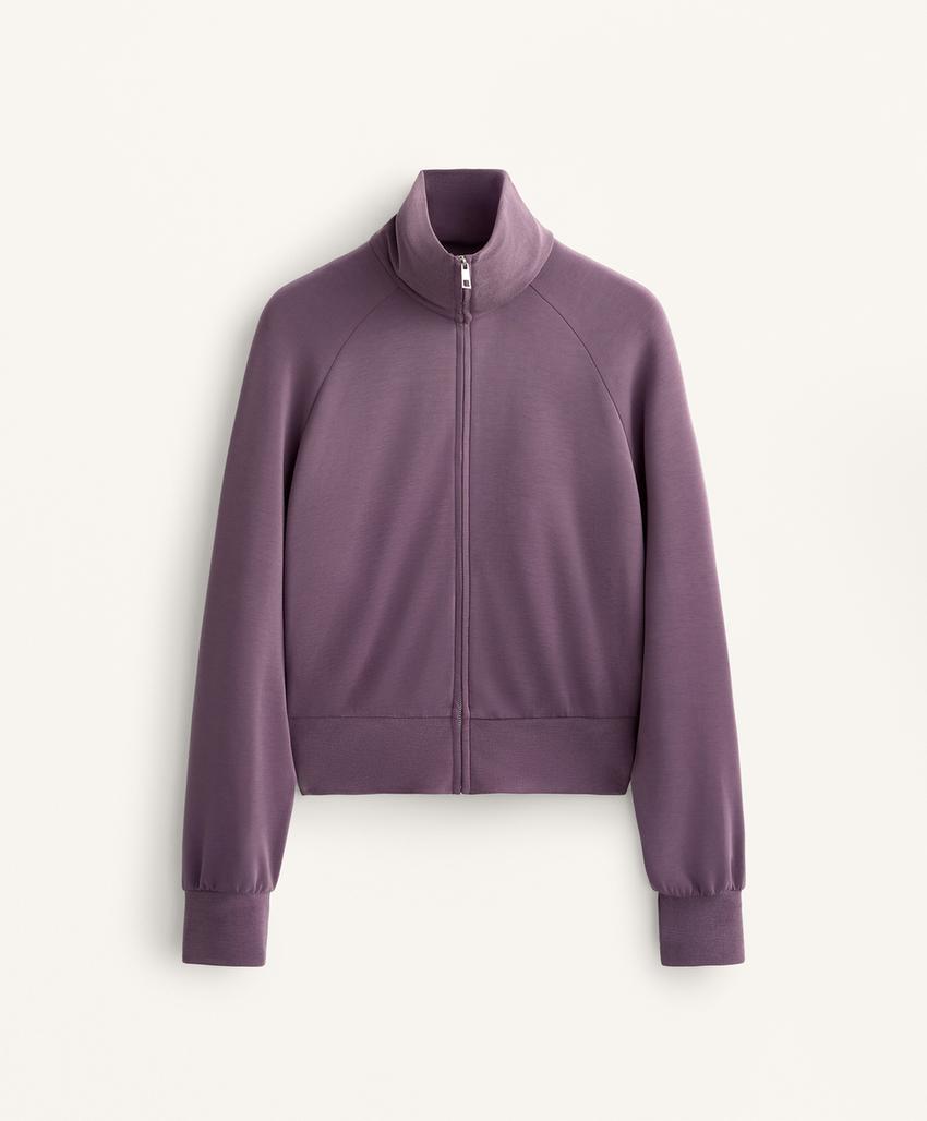 Жакет с высоким воротником и приталенной талией из мягкого модала