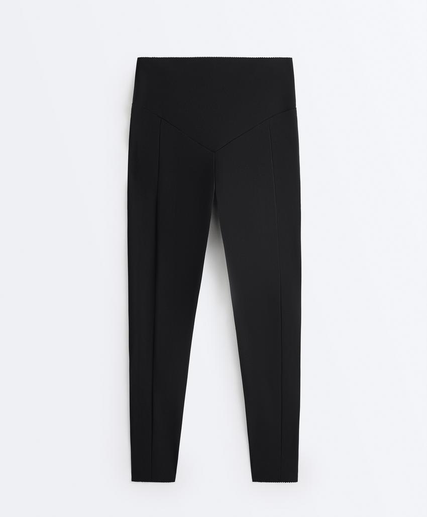 Компрессионные леггинсы с высокой посадкой до щиколотки и карманом