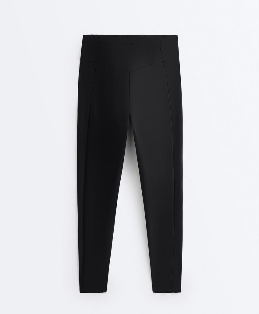 Компрессионные леггинсы с высокой посадкой до щиколотки и карманом