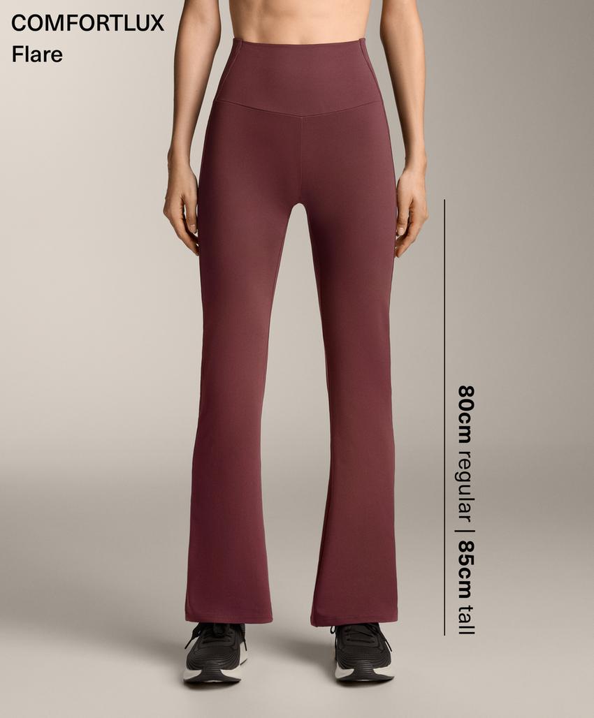 Брюки с высокой посадкой и широкими штанинами из ткани comfortlux