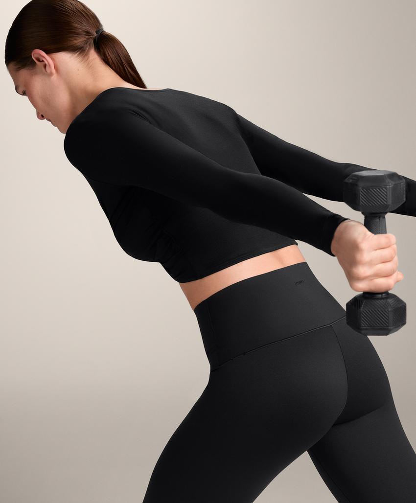 Футболка из вискозы с длинным рукавом и завязками в нескольких положениях