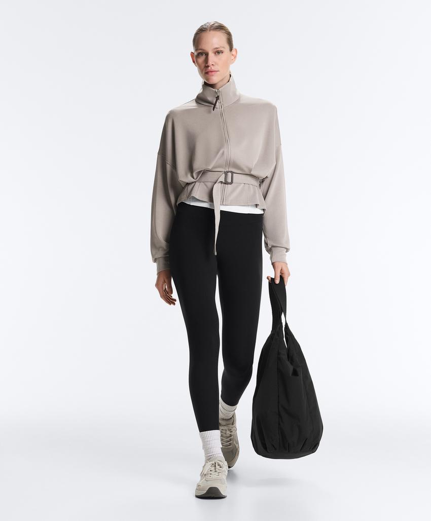 Пиджак с поясом-корсетом из мягкого модала