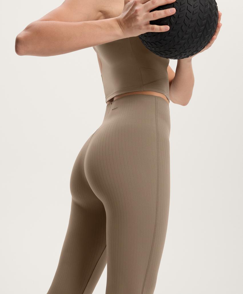 Брюки с высокой посадкой и контролем центральной части тела в полоску блок «flare»