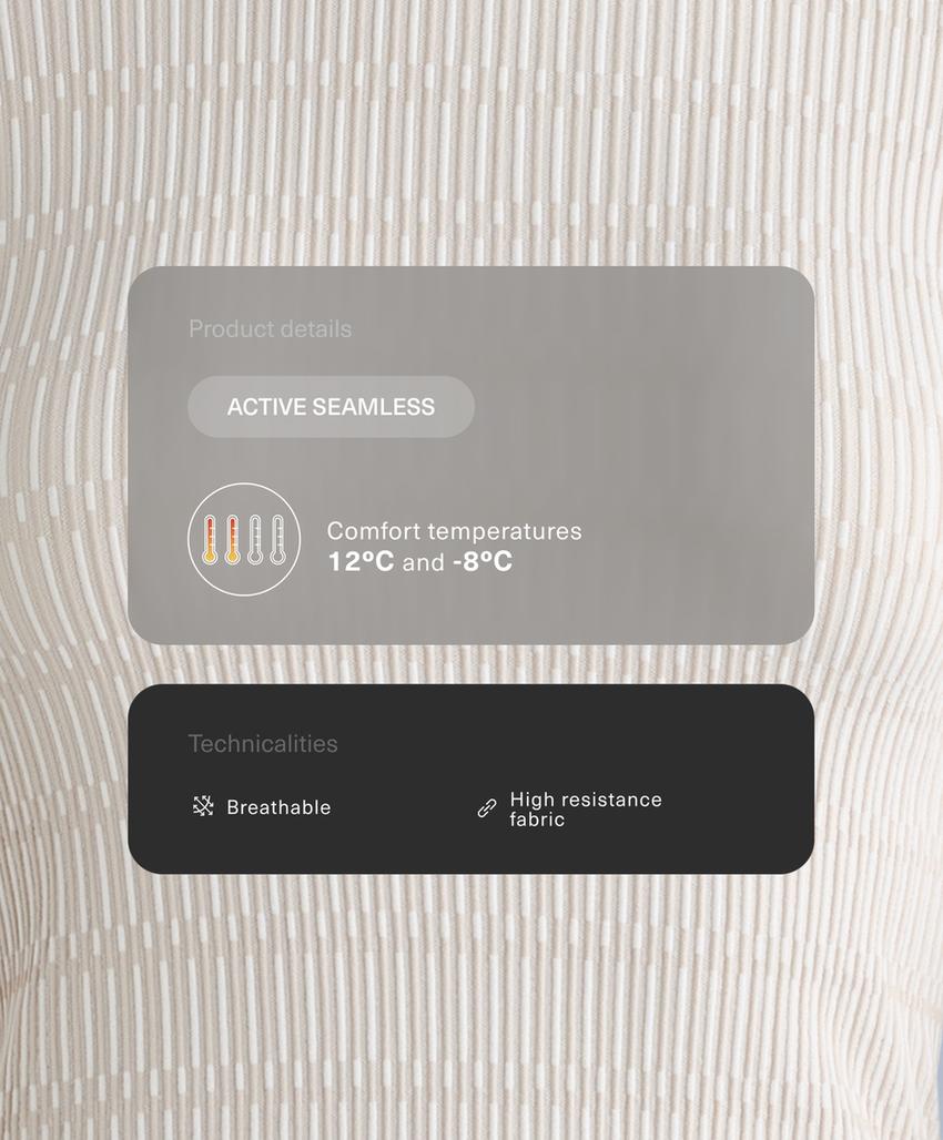 Бесшовная термофутболка с геометрическим узором Base Layer