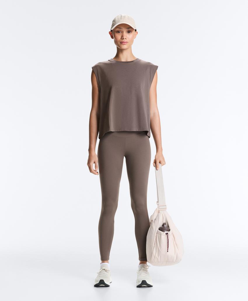 Майка из хлопкового смесового материала без рукавов