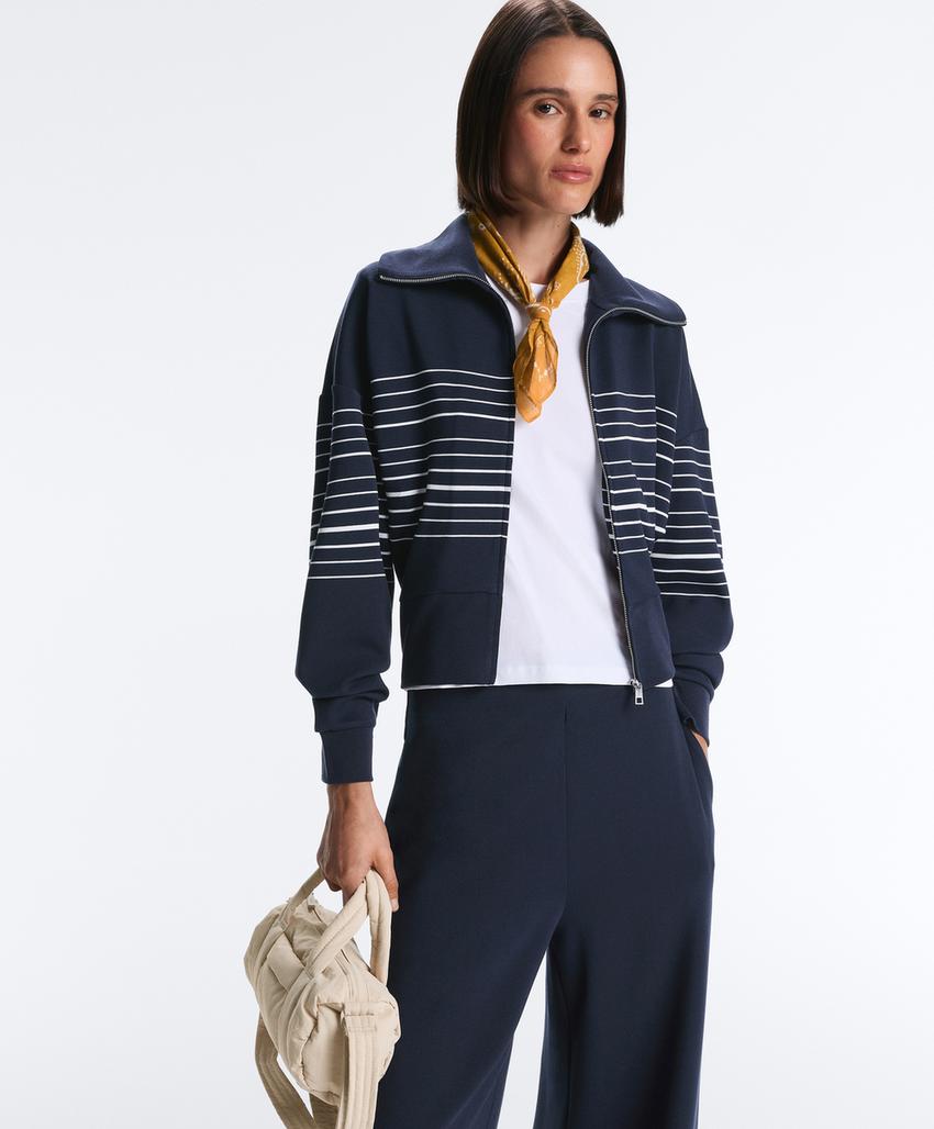 Морская куртка с морским узором из мягкого модала