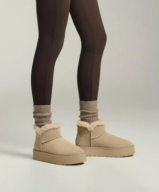 Кожаные ботинки на платформе- Заказать в России