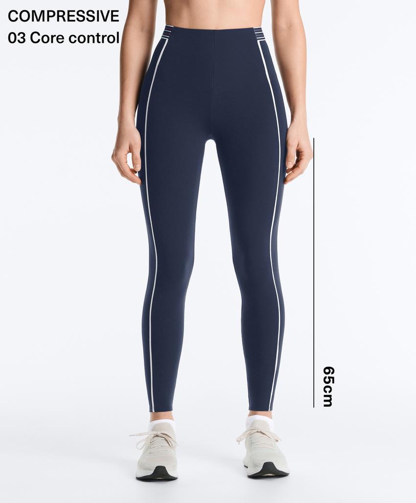 Леггинсы до щиколотки с высокой посадкой и компрессией на ядро 65 см