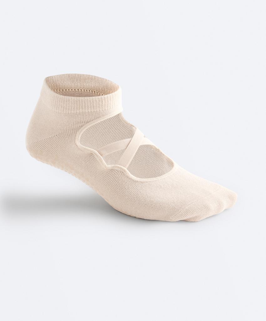 Носки для йоги и пилатес из хлопкового микса с перекрещивающимися ремешками (2 пары)